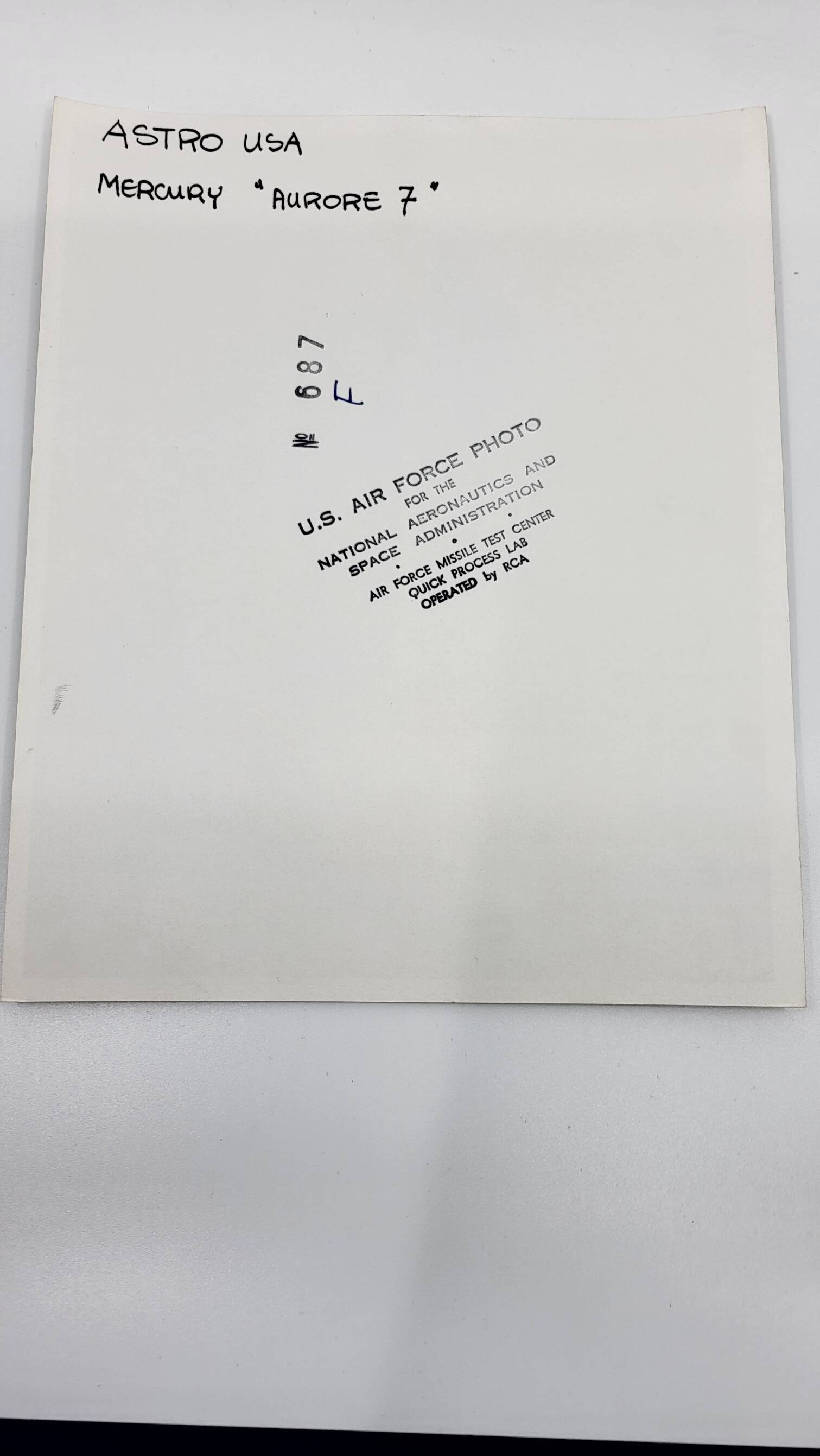 Original NASA Photograph Mercury Aurore 7 Launcher of the US Air Force, 1962