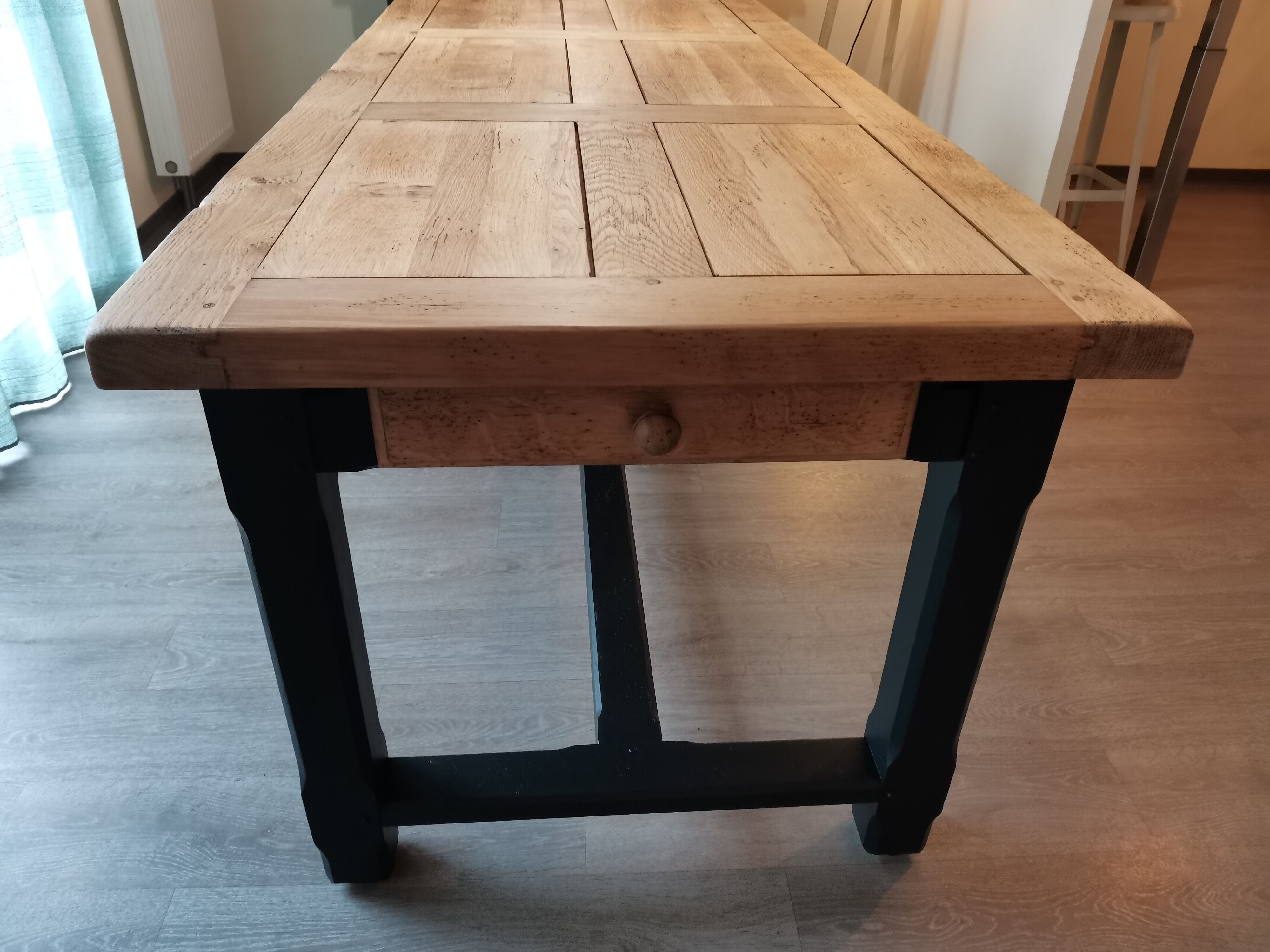 Solid oak farmhouse table