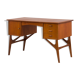 Danish mid century teak desk on sculptural base, 1960s.