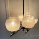 Lustre space age , design italien , chrome et verre