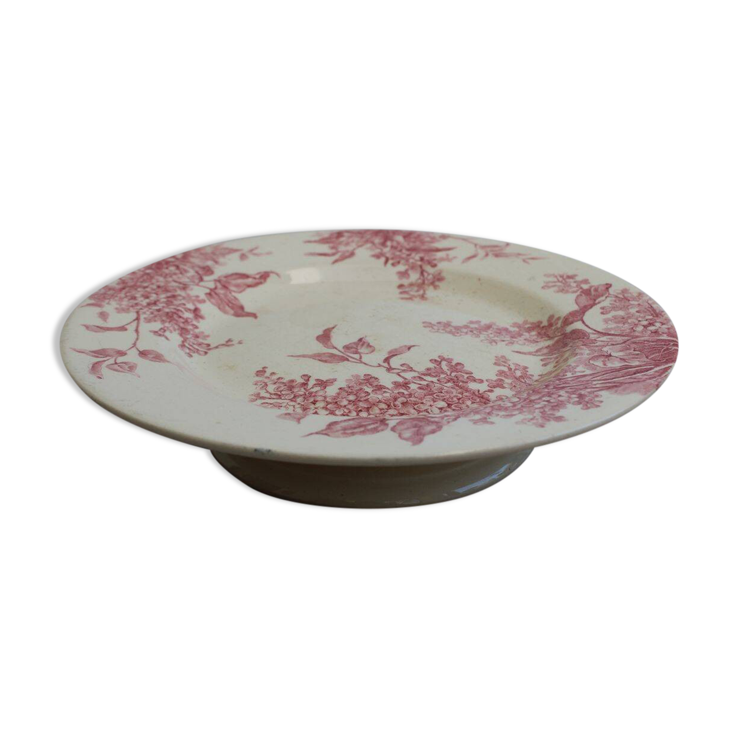 Coupe sur pied en porcelaine GIEN