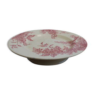 Coupe sur pied en porcelaine GIEN