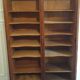 Double oak curtained filing cabinet