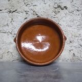 Dish 2/4 people in glazed terracotta