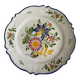 Flat flowery plate