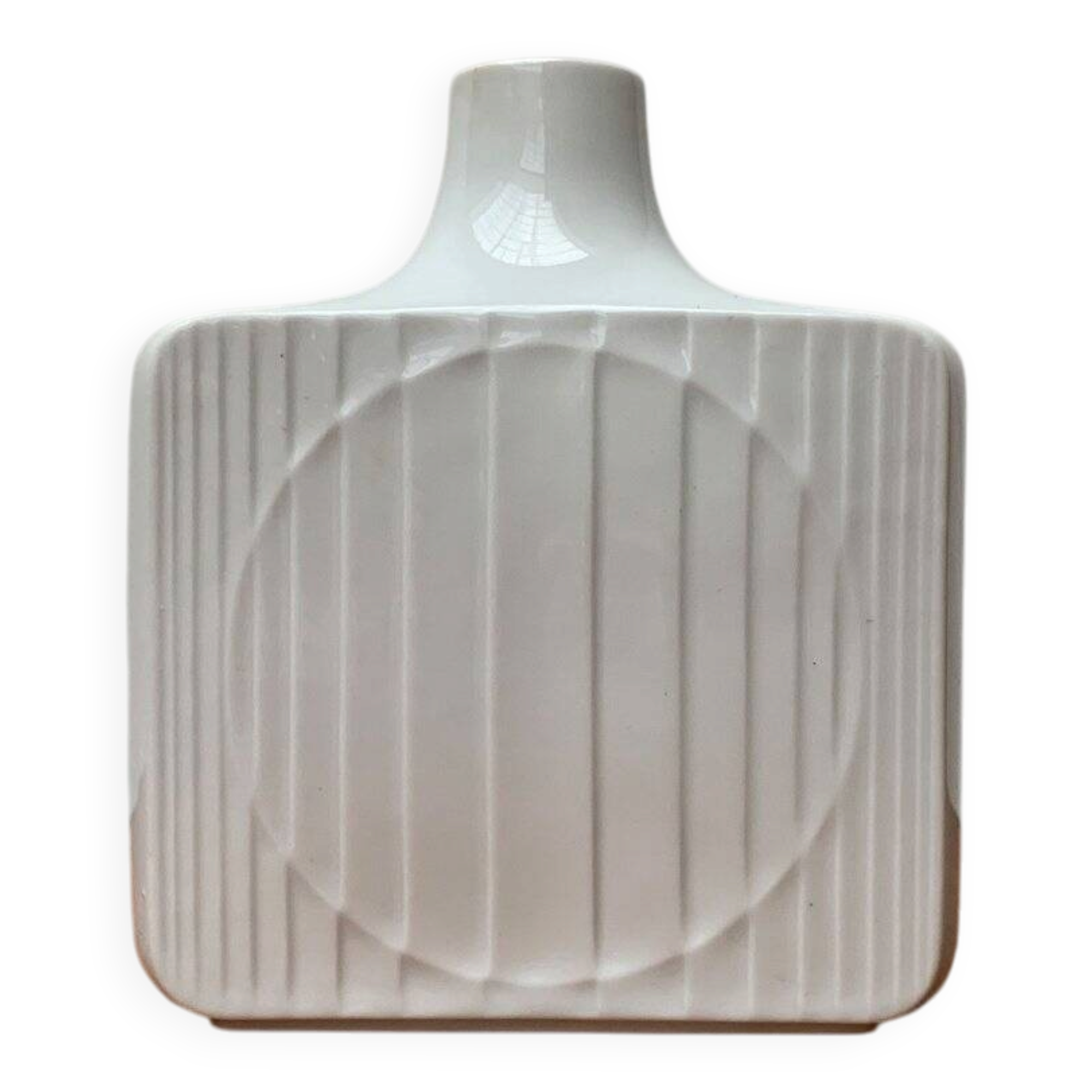 Vintage minimalist porcelain vase from Fürstenberg, Germany.