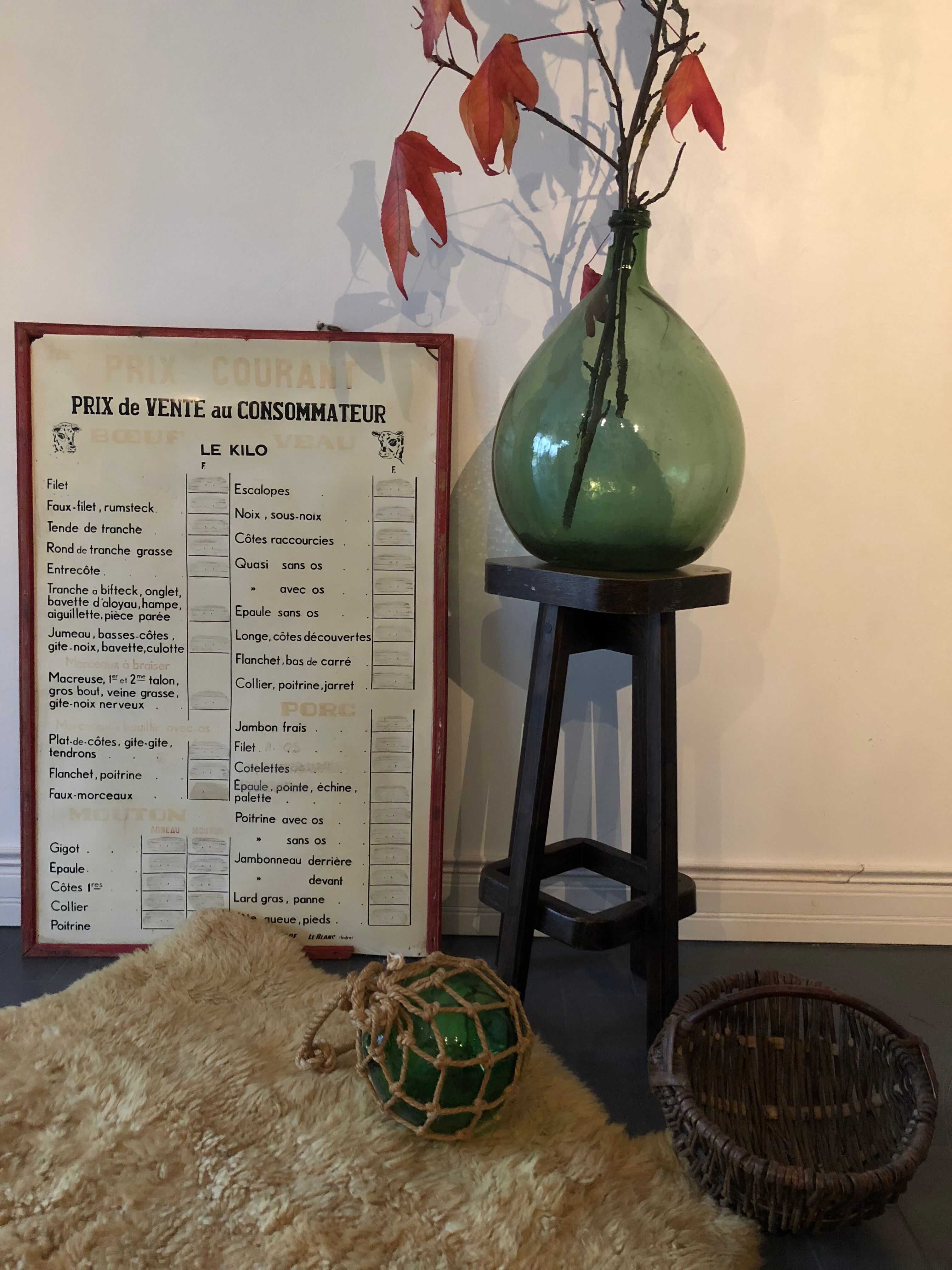 Vintage wooden stool