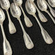 12 cutlery entremets model shell silver metal