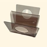 Design magazine rack in Plexiglass by Michel Dumas