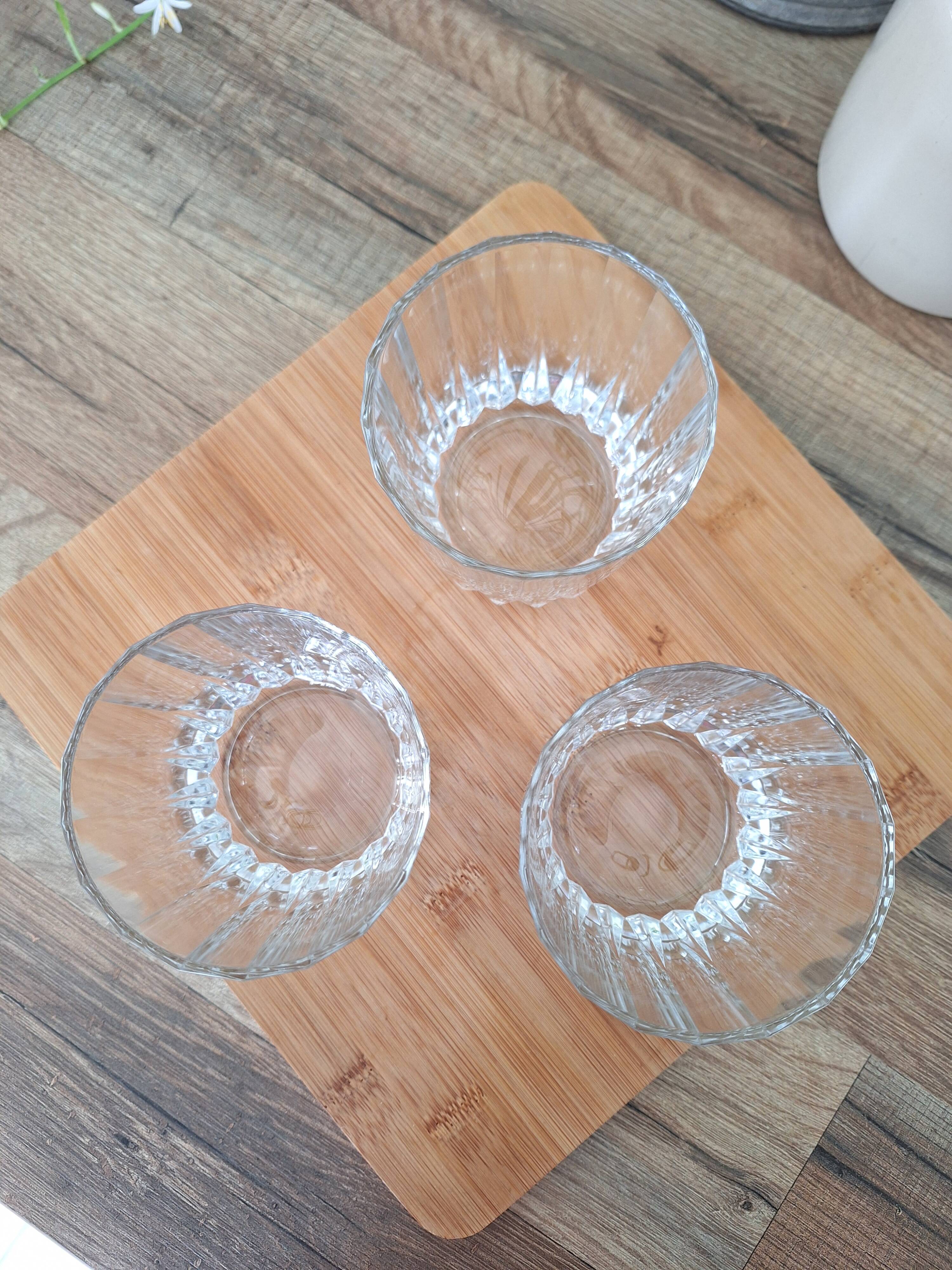 Water or whisky glasses in cut glass