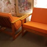 Pair of cubic armchairs