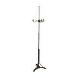 Bronze design floor lamp, black lacquered and glass cup
