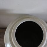 Vintage greige glazed stoneware vase
