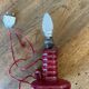 Burgundy ceramic lamp base