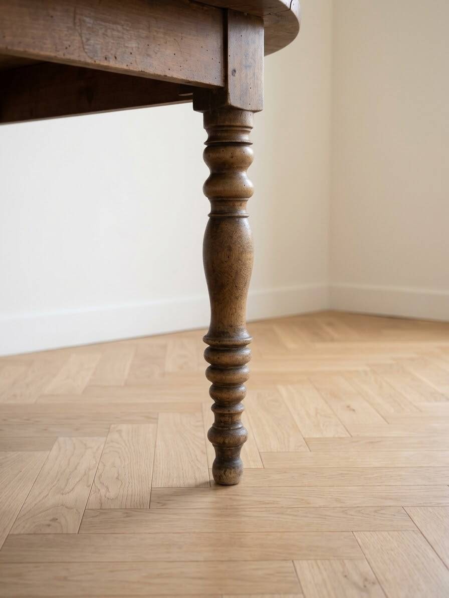 Antique solid wood dining table
