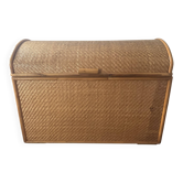 Rattan and wood trunk/box from the 70s-80s.