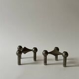 Stoff Nagel designer candlestick in genuine chrome-plated metal, Denmark 1970