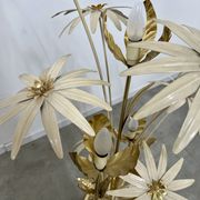 Floor lamp flower metal Design Hans Kögl Scandinavian vintage 5 burners