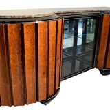 Large Art Deco Sideboard in Amboyna Root and Rosewood, Paris, 1925