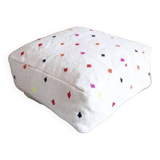 100% handmade artisanal Berber kilim pouf