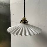 Opaline suspension with ceiling light