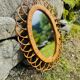 Vintage oval rattan mirror from the 60s/70s.