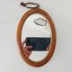 Mini antique walnut mirror from the 19th century.