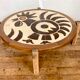 Ceramic coffee table and vintage wood year 1965 signed Dan