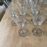 Set of 37 crystal glasses from the 50s