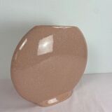 Pink and white speckled round vase