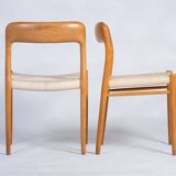 Oak chairs by Niels Otto Møller, 1960s, Set of 4