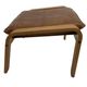 Vintage IKEA Poang Tan Leather Cantilever  Footstool Ottoman Design