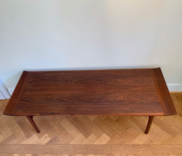 Grande table basse Palisander par Kurt Ostervig, Danemark années 1960
