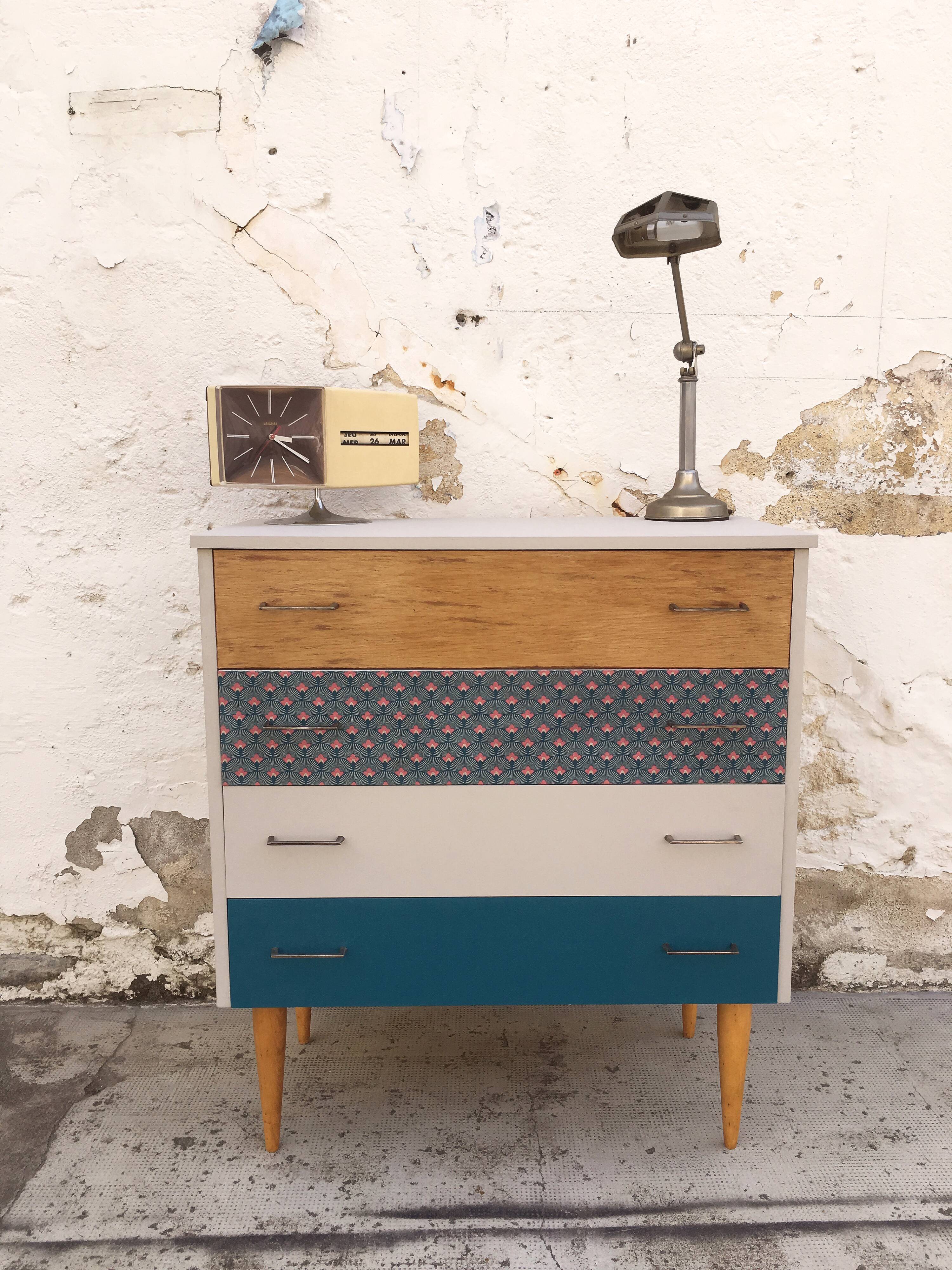 Commode coiffeuse rétro années 60