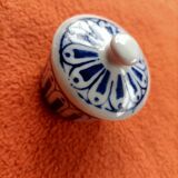 Small vintage blue ceramic box