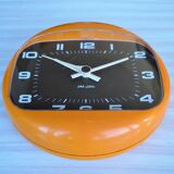 Orange clock JAZ model Marsic 1970's