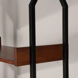 Vintage modular bookcase in wood and metal, Italy, 1960