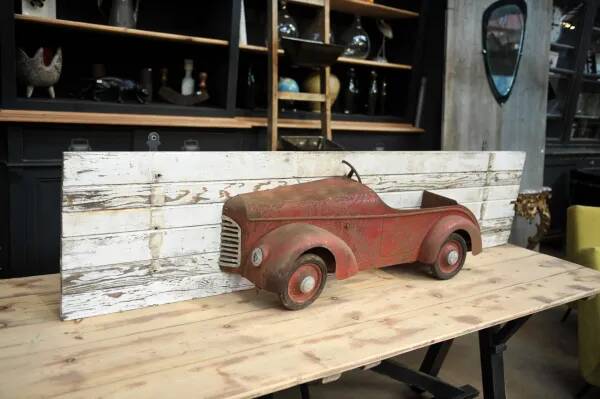 Antique tin toy car from the 1930s