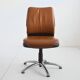 Vintage 1980s leather swivel office chair