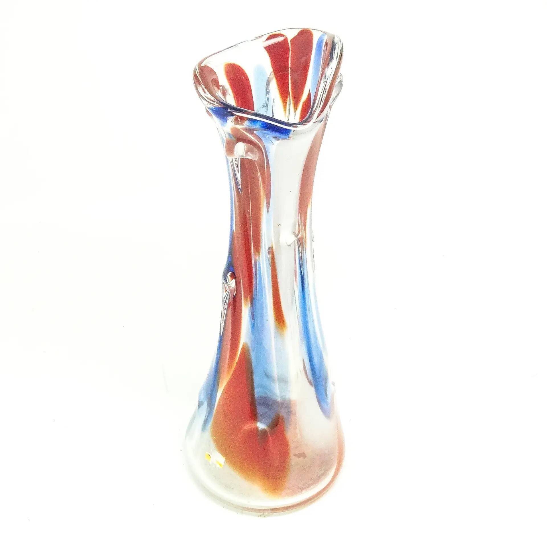 Mid-century modern vase, multicolour glass, Huta Hortensja, Poland, 1970s