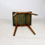 Green boucle Art Deco stool seat - 2 pieces available