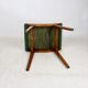 Green boucle Art Deco stool seat - 2 pieces available