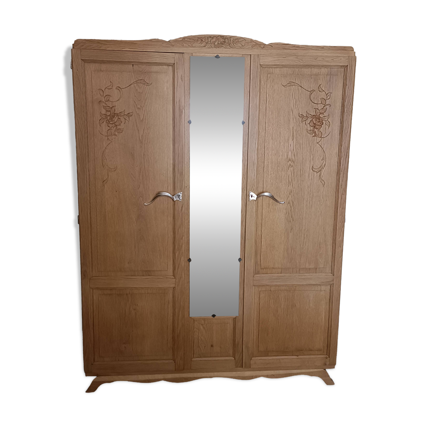 Renovated Art Deco oak wardrobe