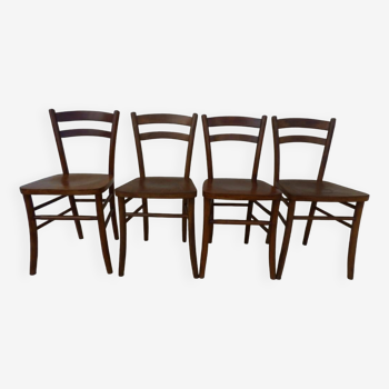 4 Lutherrma brand bistro chairs in their patinas – Very good condition