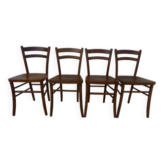 4 Lutherrma brand bistro chairs in their patinas – Very good condition