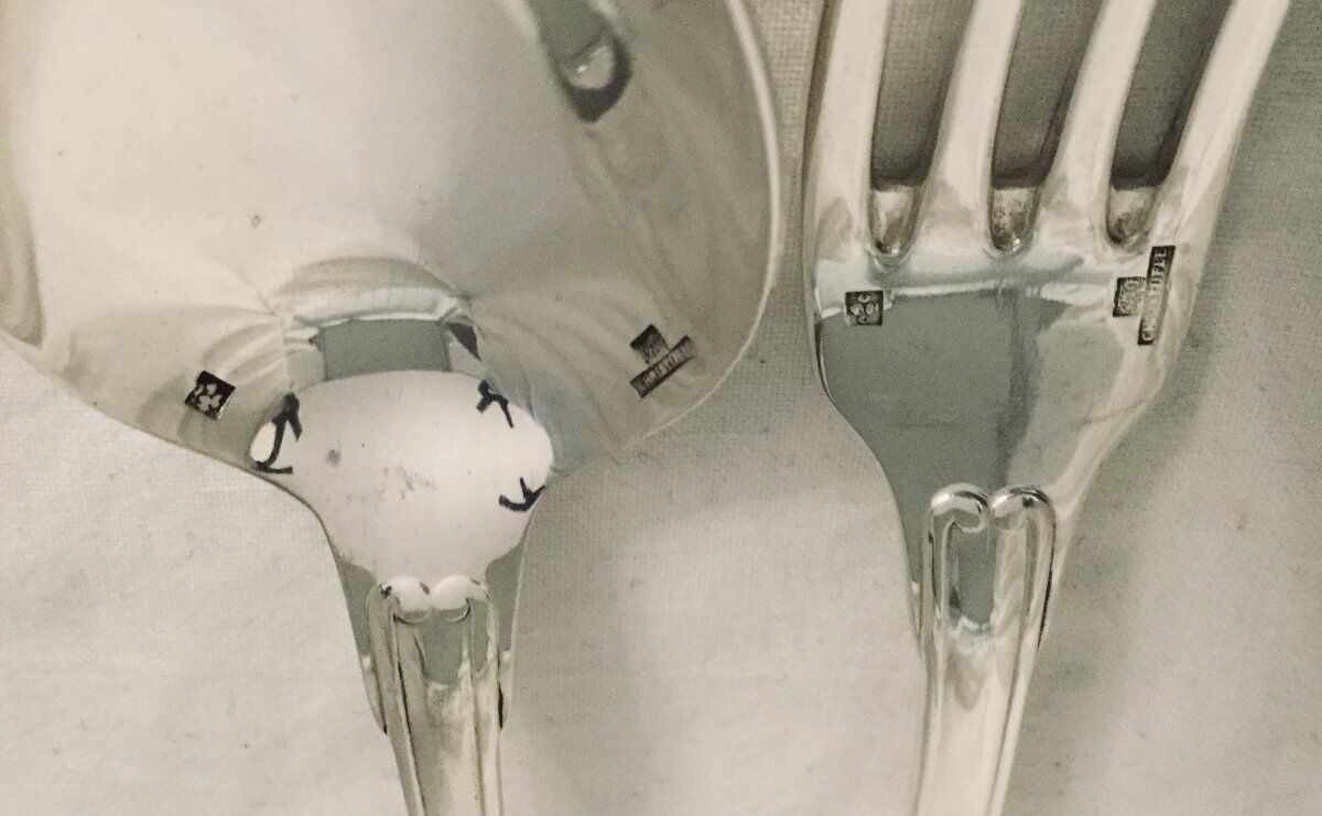 12 cutlery in entremets christofle vendôme