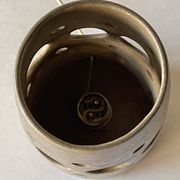 Vintage perforated stoneware lamp