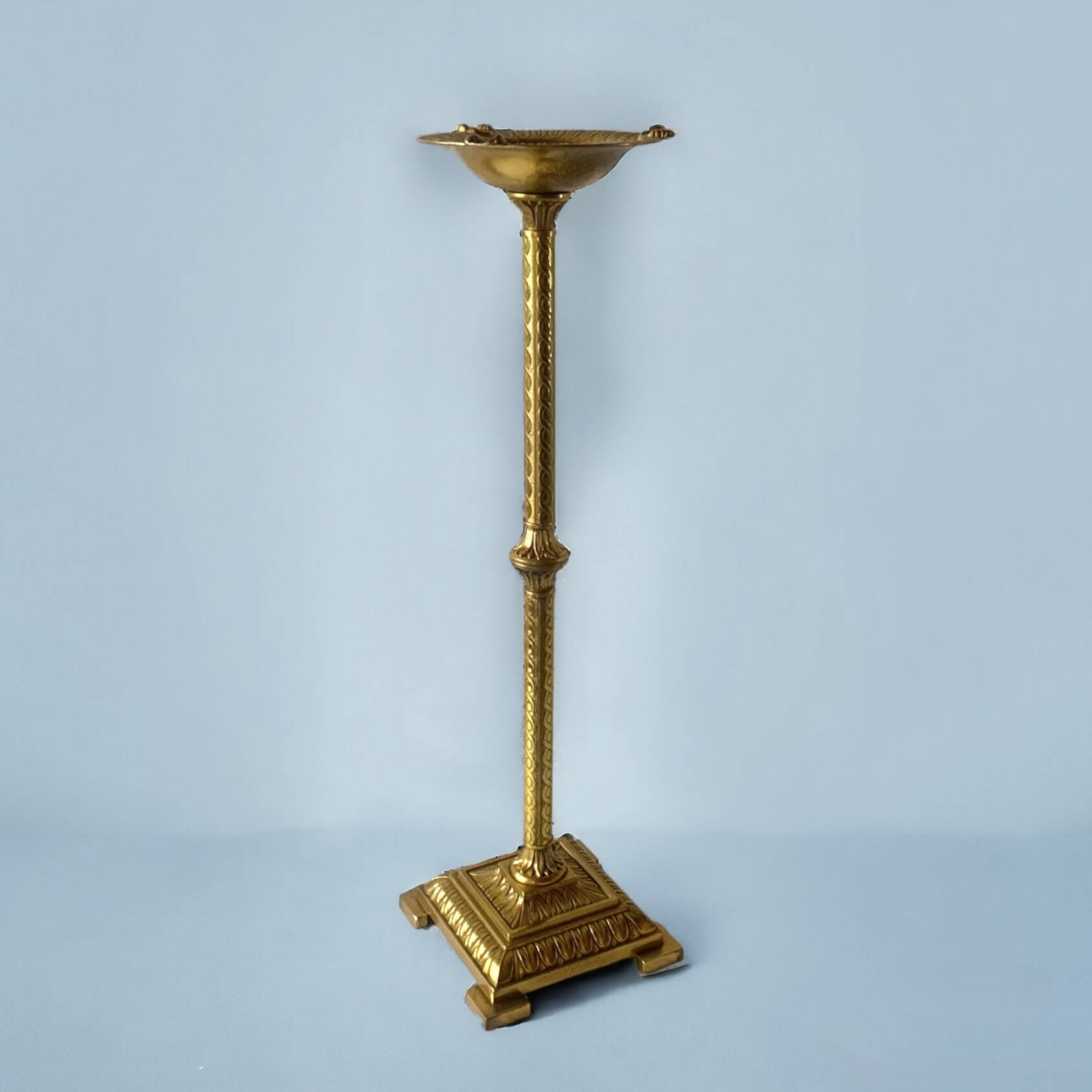 Vintage brass pedestal ashtray