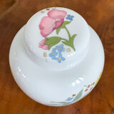 Wedgwood « Meadow Sweet » Pot de gingembre, porcelaine tendre avec motif de fleurs roses et bleues, fabriqué en Angleterre