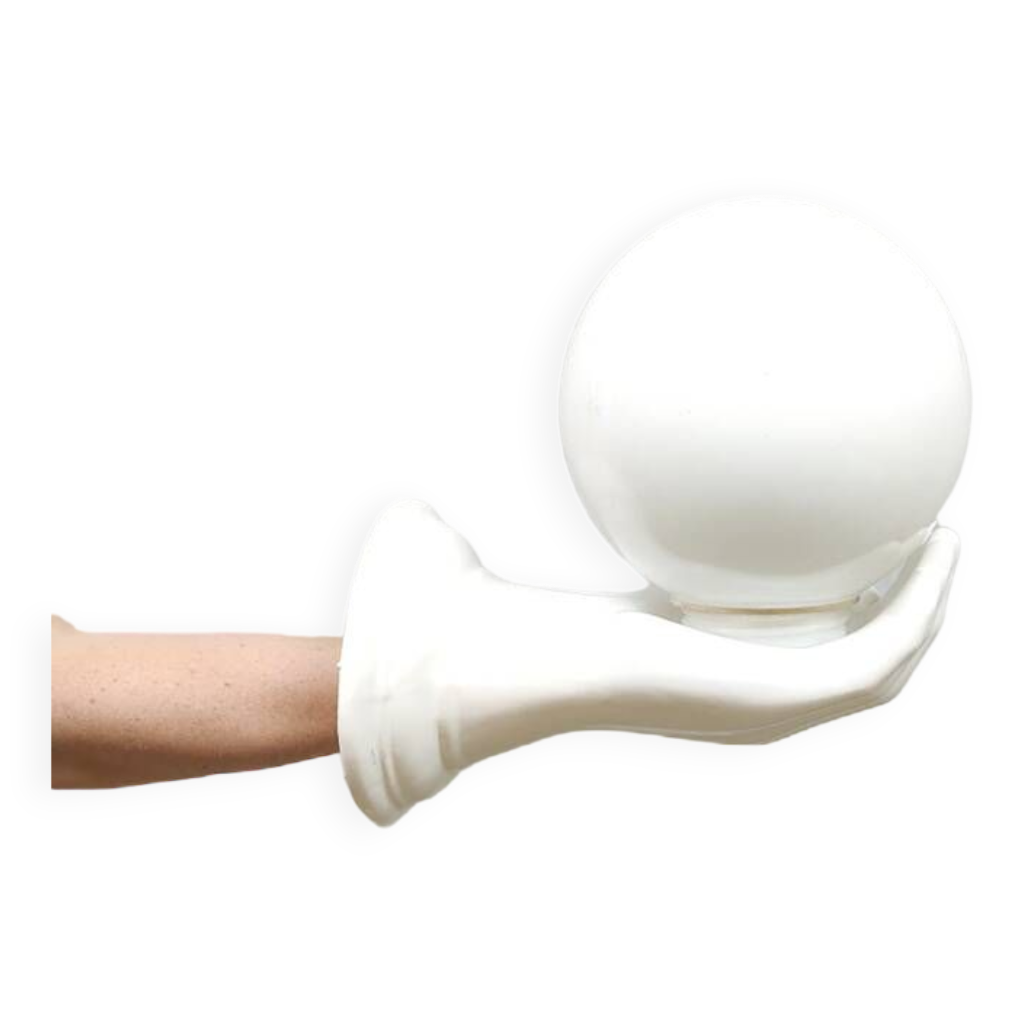 Lampe à main Magic vintage en céramique hollandaise avec Globe 'Delfts Wit'